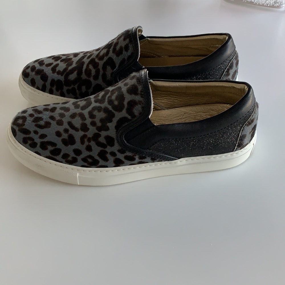 Emy Mack Leopard Print Calf Hair Gabby Sneaker